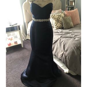 Hayley Paige - Navy Blue Mermaid Bridesmaid Dress